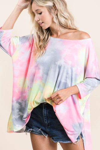 112 tie dye jersey knit top