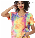 116 TYE DYE FUCHSIA AND BLUE LOUNGE TOP TTTP-707