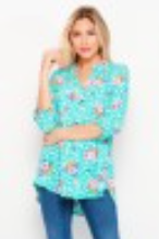 142 GABBY MINT/PINK BULGARI BLOUSE TOP