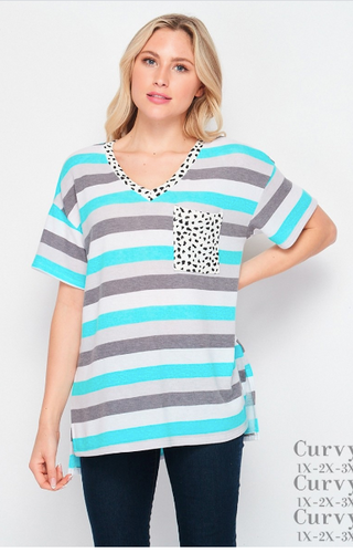 144 T02202-7167X black white pocket top honeyme