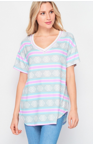 320 T10100-7182X blue/lavender honeyme top