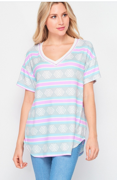 320 T10100-7182X blue/lavender honeyme top