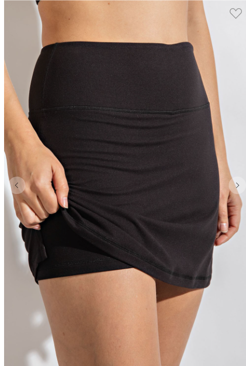 319 Butter, Skorts hi waist Band with Coin Pockets s7006 black