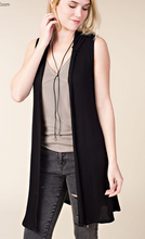 Load image into Gallery viewer, 117 HOODY VEST WITH LACE UP DETAIL IN BACK 17058H
