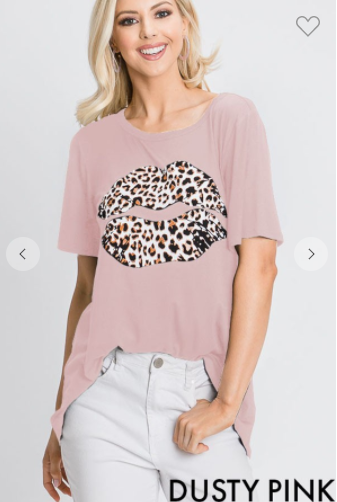201 SOLID TOP WITH ANIMAL PRINTED LIP ET5006-11 RTS.