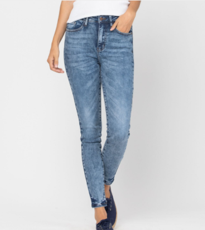 532 Judy Blues Acid/Mineral Wash High Waist Skinny   inseam: 28.5
