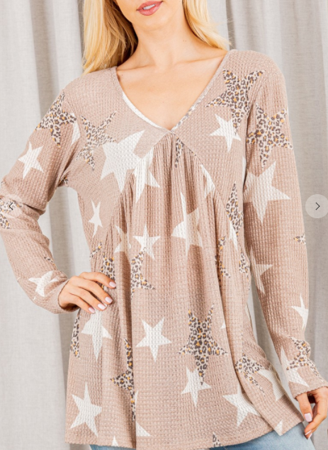 123 MULTI COLOR STAR TOP WITH RUFFLED ST2103-10 RTS