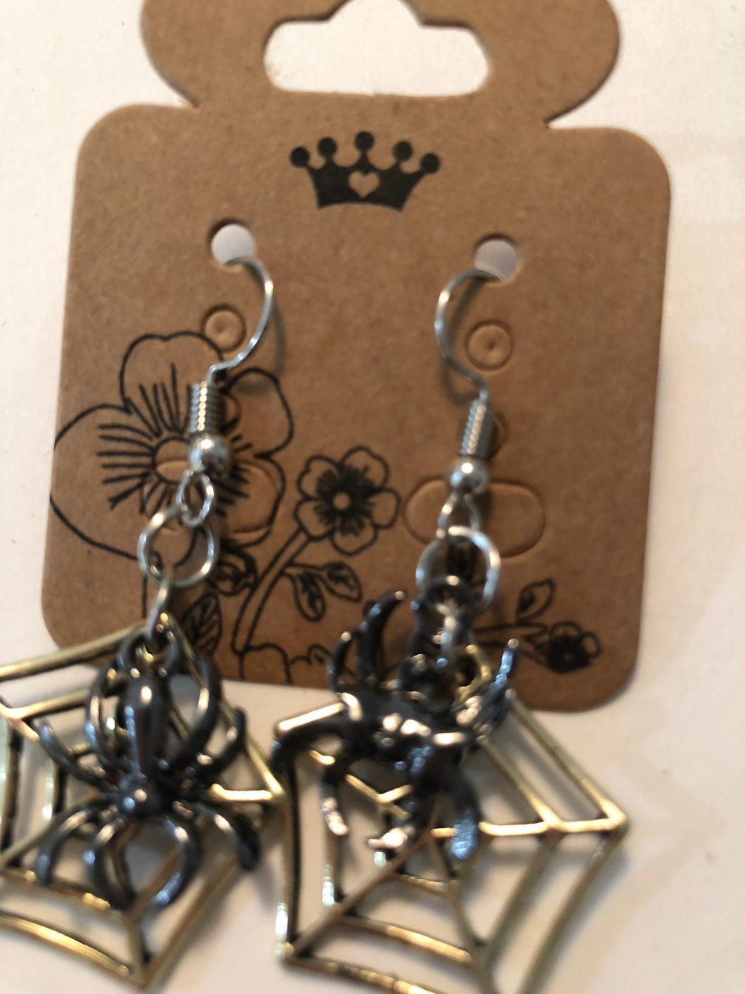 Earrings spider webs