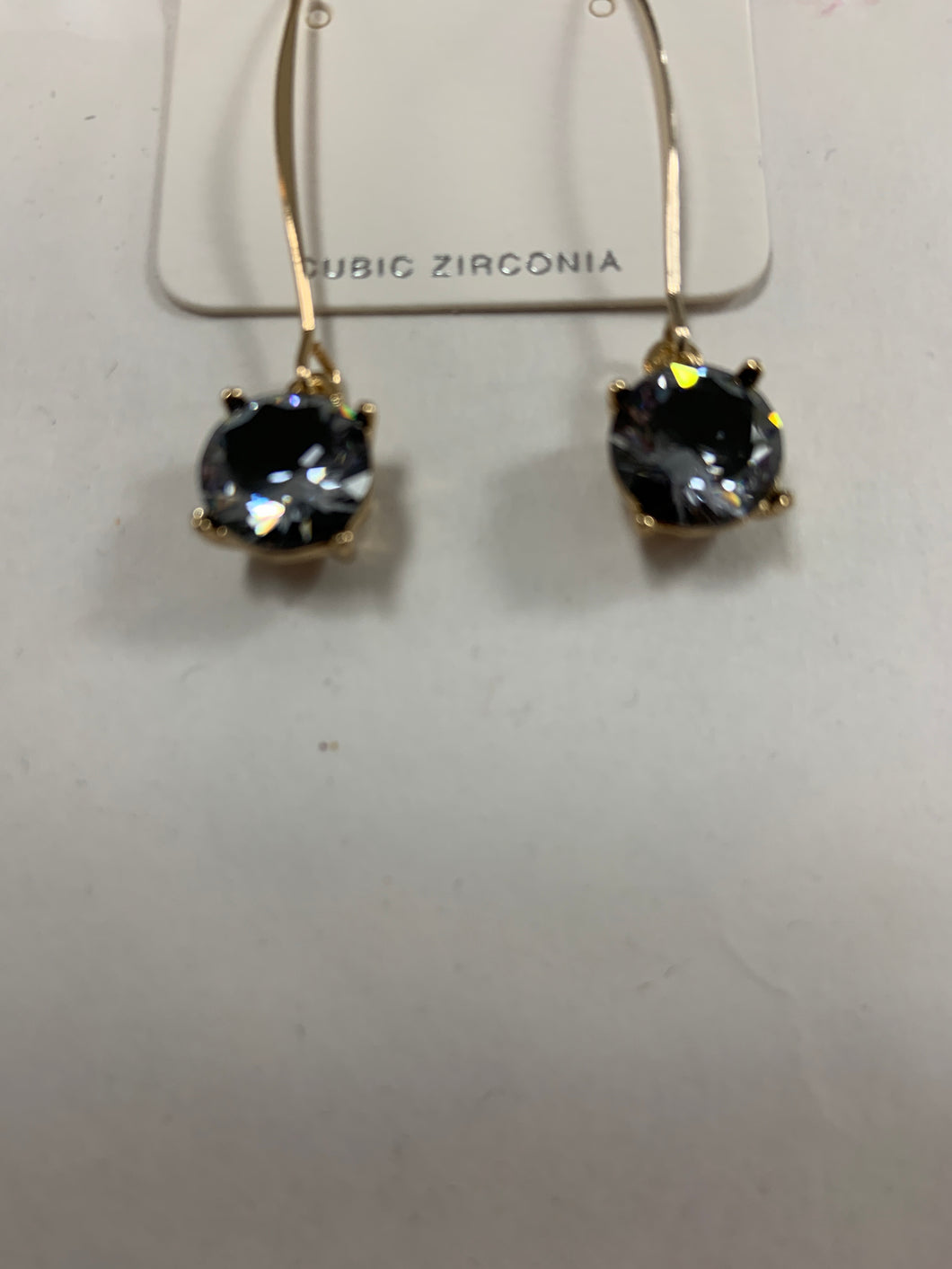 Smoky grey threaded earrings