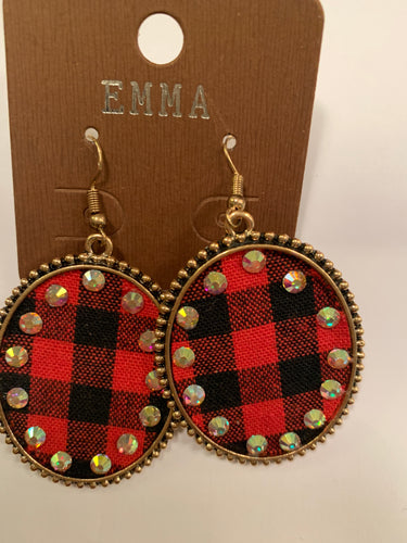 Plaid earrings