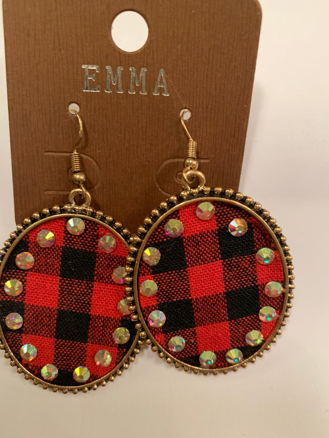 Plaid earrings