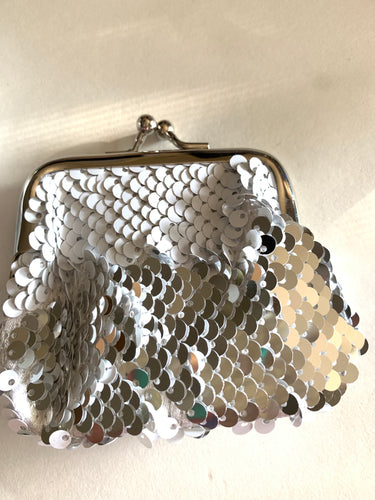 Coin purse white/silver