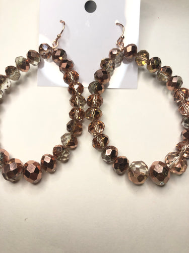 Rose gold beaded earrings