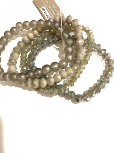 Cream/taupe beads set