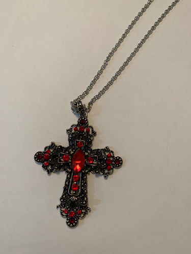 Necklace cross red