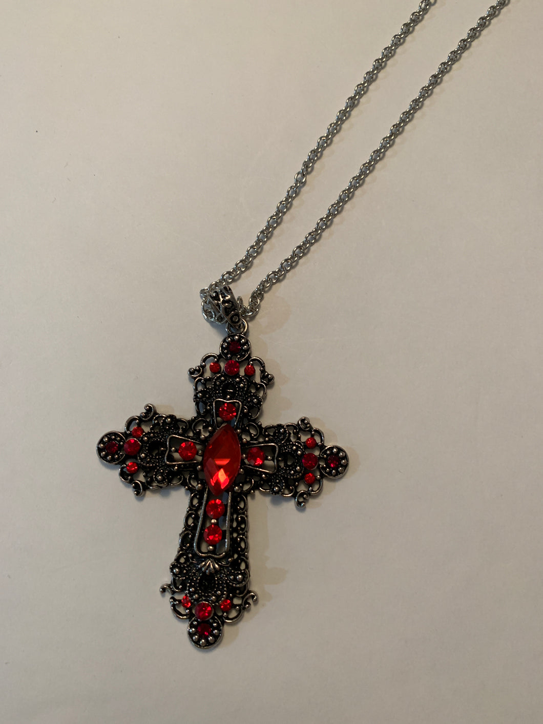 Necklace cross red