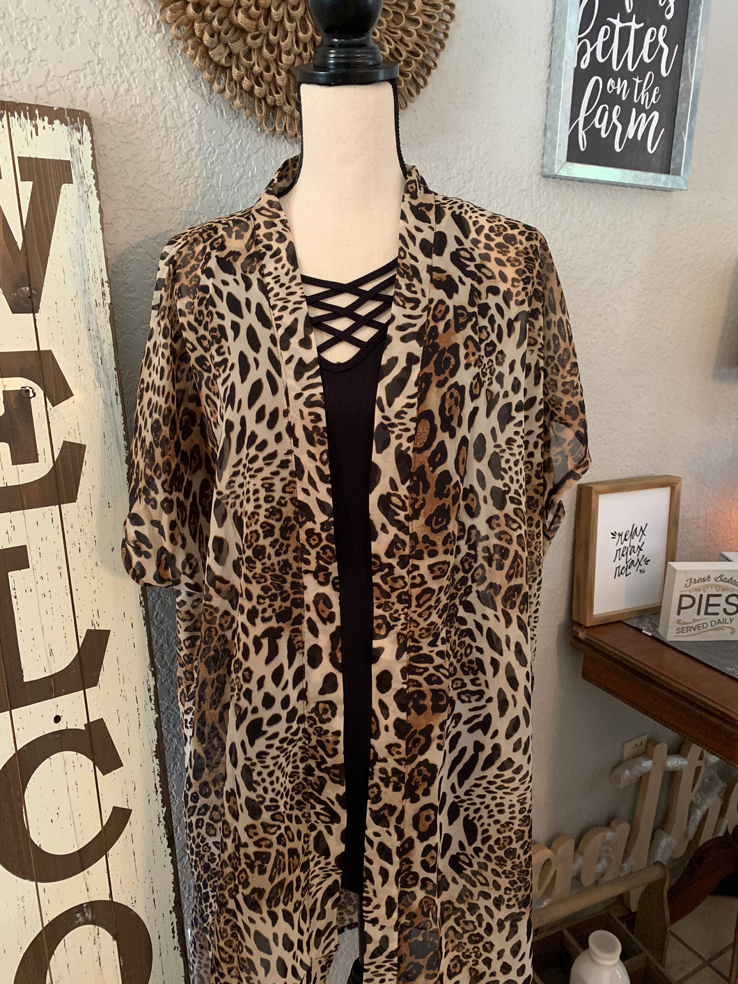 Kimono o/s animal print