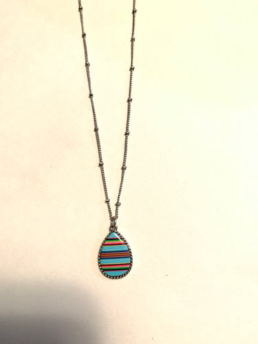 Necklace serape turquoise