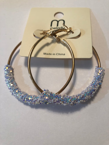 Earrings hoops white