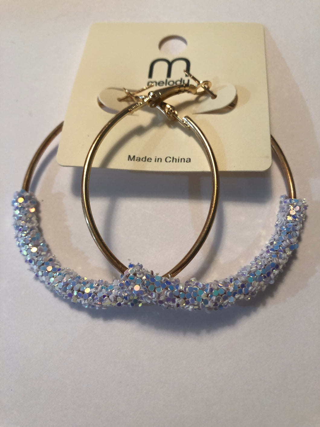 Earrings hoops white