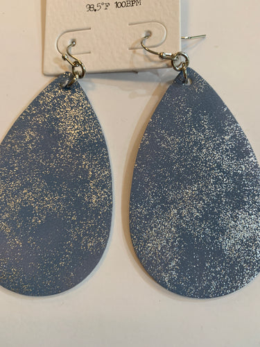 Earrings teardrop blue/Silver