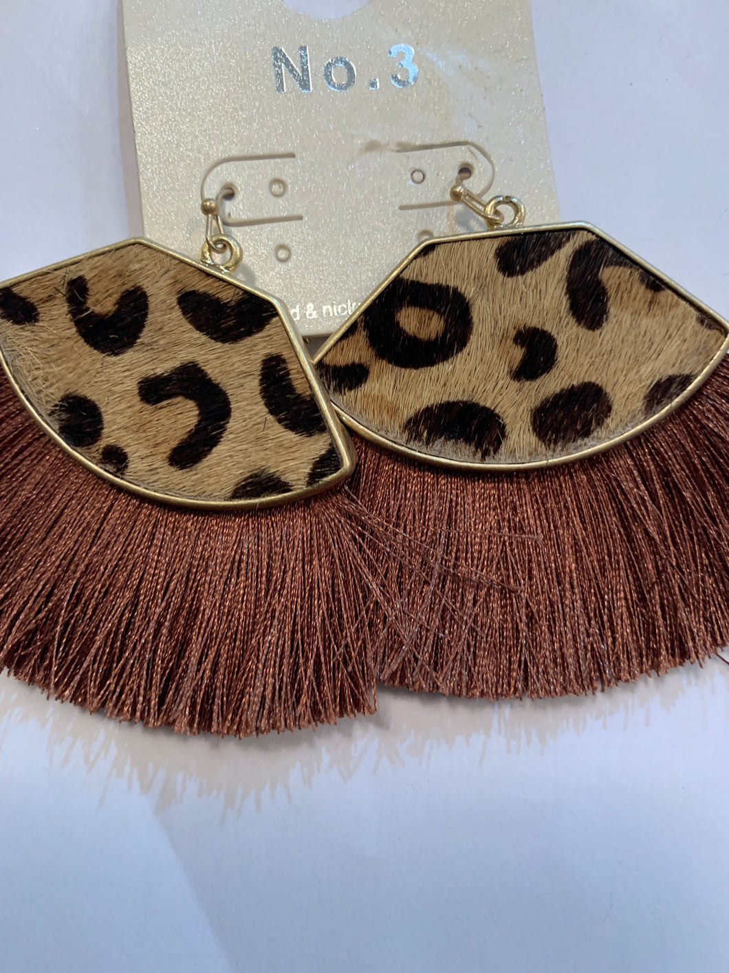 Cheetah tassel earrings 346