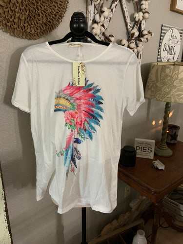 Southern stitch head dress white