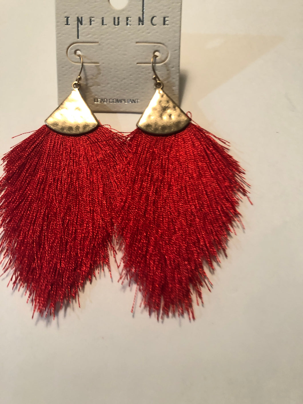 Earrings fire red