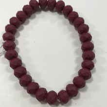 Load image into Gallery viewer, Burgundy matte bead bracelet