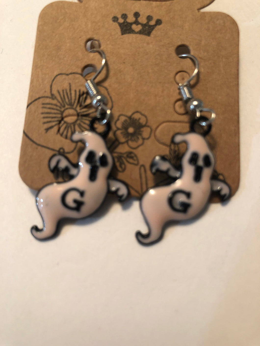 Earrings pink ghost