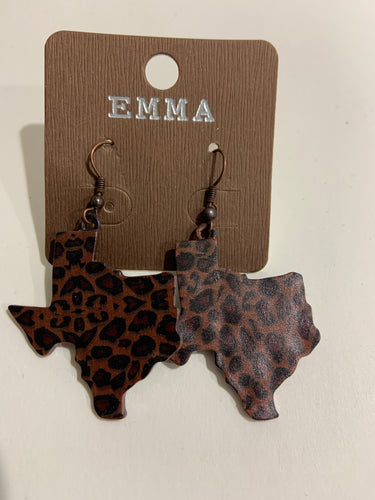 Texas cheetah earrings