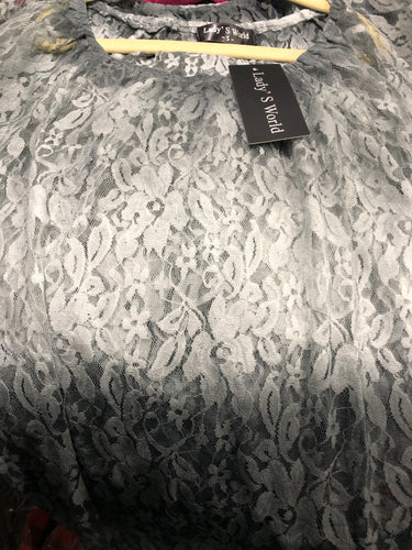 Lace top gray