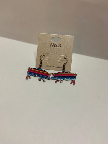Sarape a pig earrings