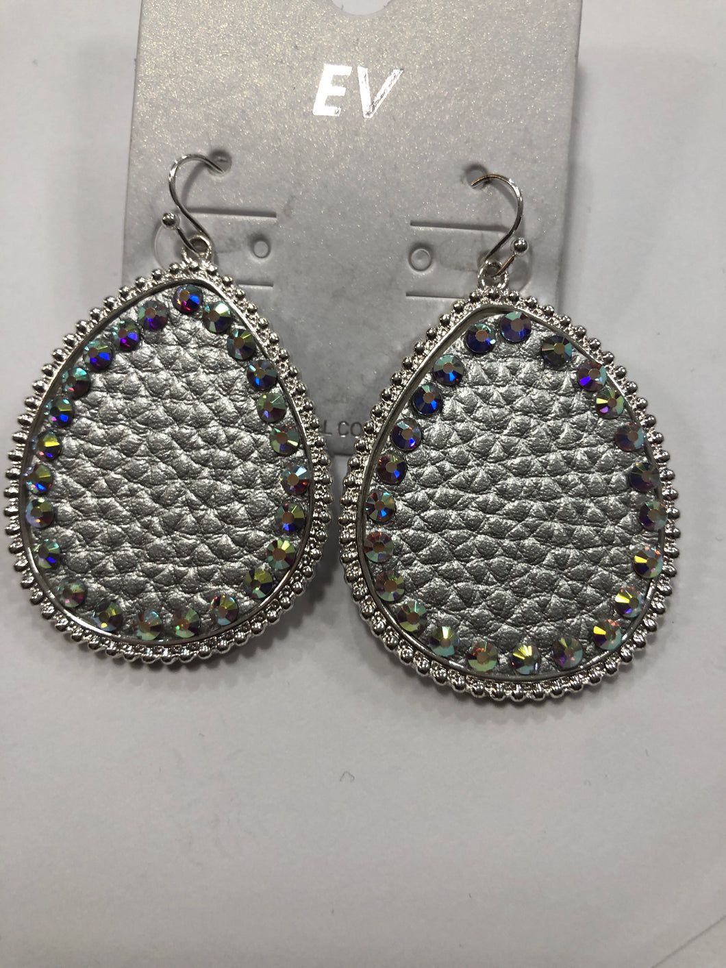 Silver bling earrings