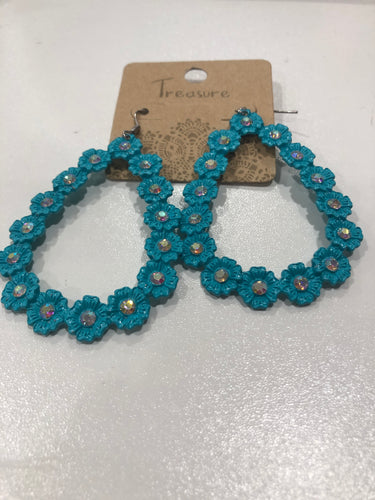 Earrings teal