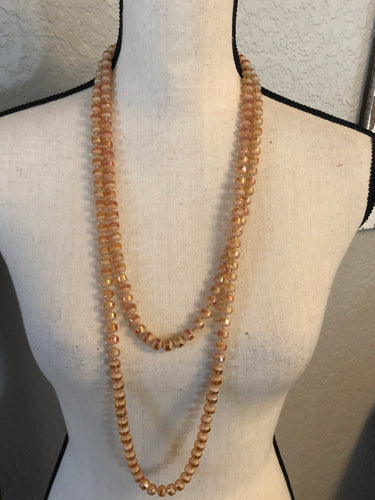 Lucent peach candy necklace