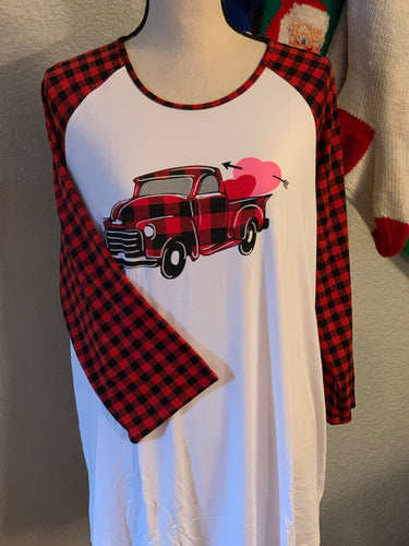 Buffalo plaid baseball truck top