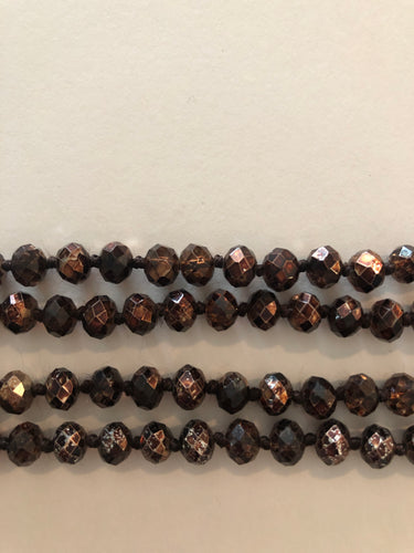 Beads brown crackle