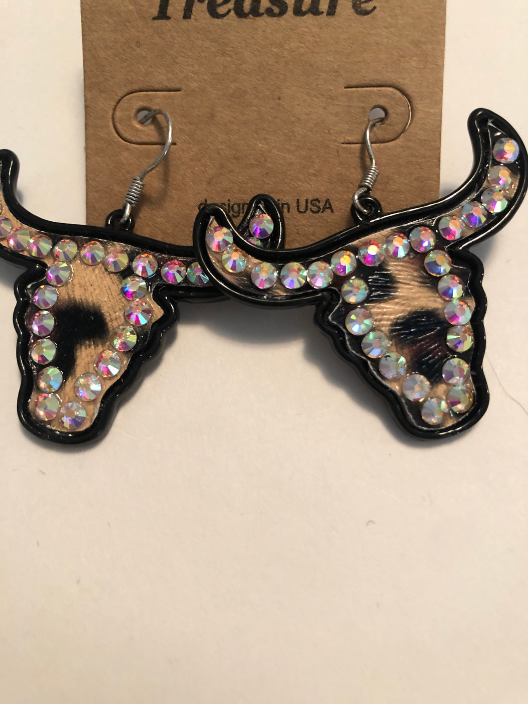 Earrings bull cheetah