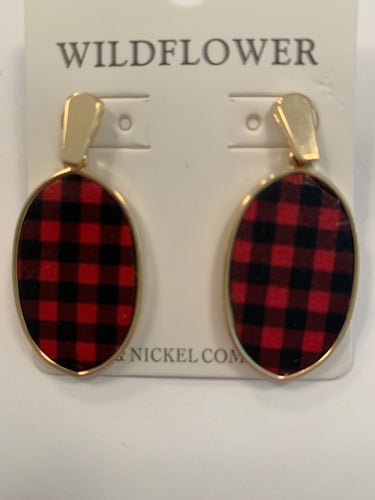 Post buffalo plaid earrings 101