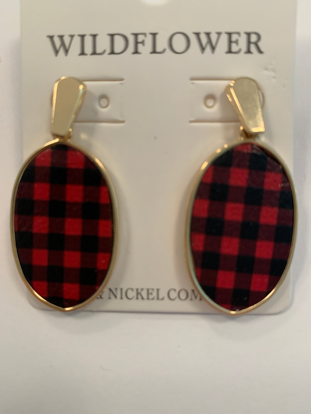 Post buffalo plaid earrings 101