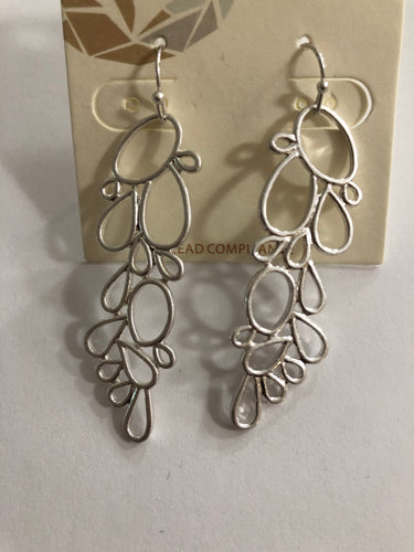Silver drop earrings