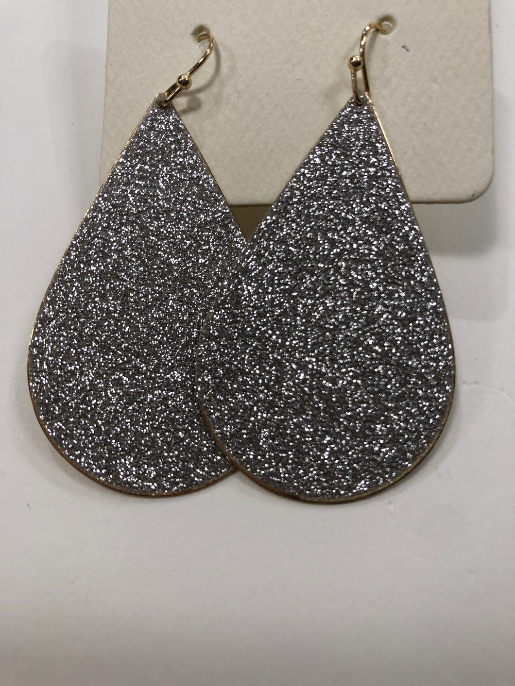 Silver teardrop earrings