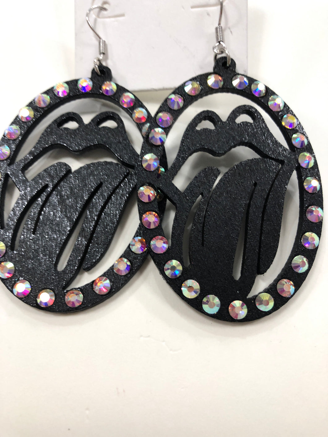 Black rock earrings