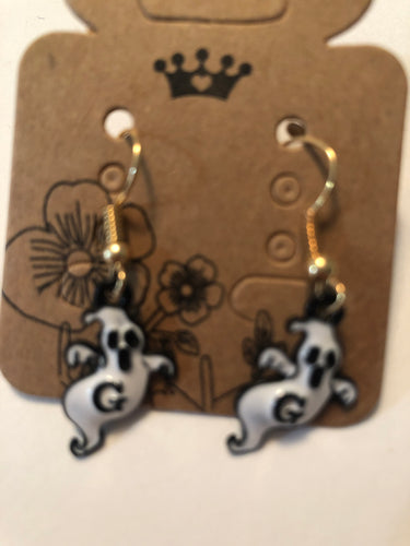 Earrings white ghost