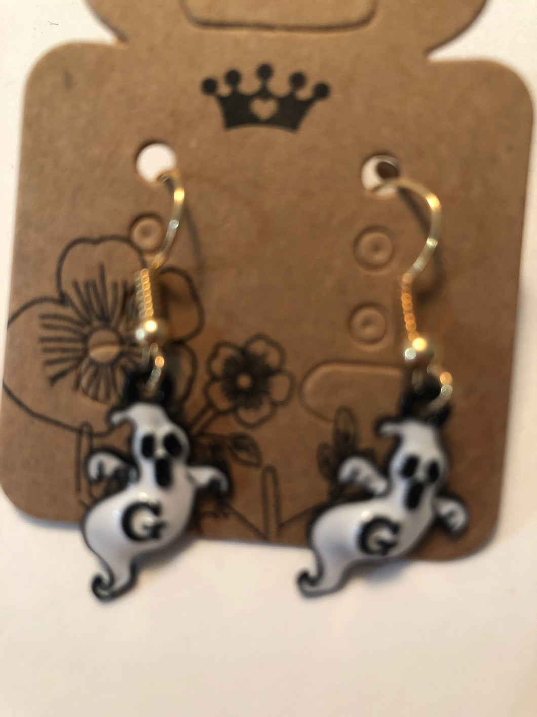 Earrings white ghost