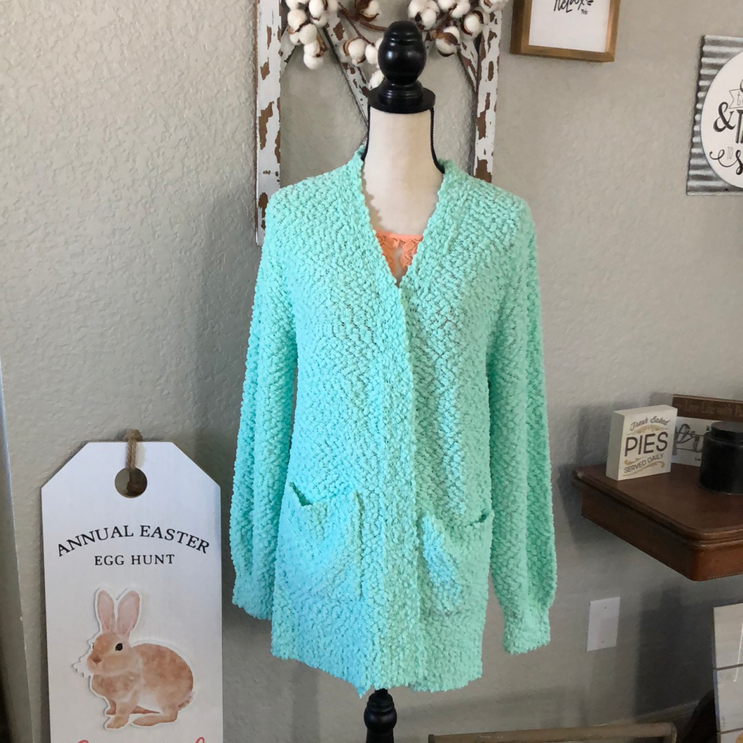 145 Mint popcorn kimono