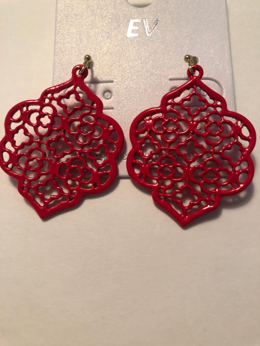 Earrings red 877