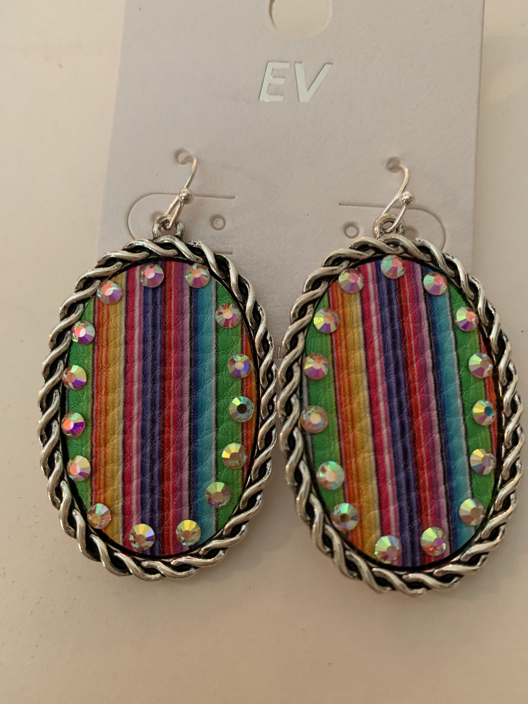 Earrings silver serape