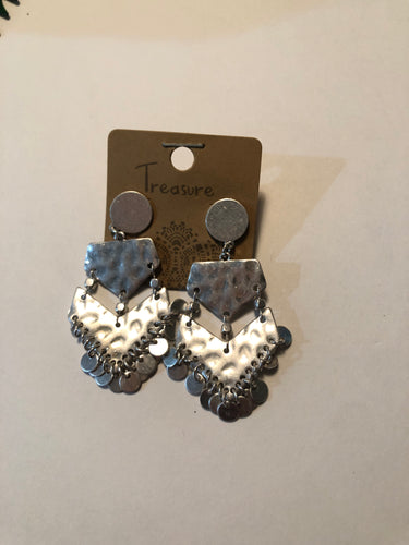 Earrings silver tone